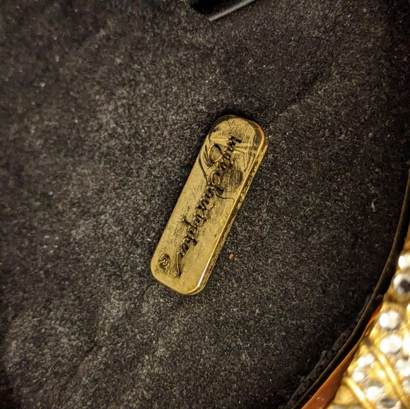 Morgan Taylor Black Clutch Gold Rhinestone - Picture 9 of 16
